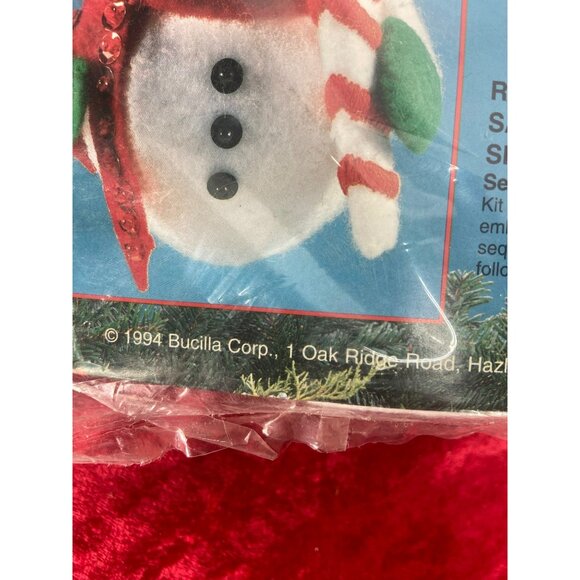 Bucilla Roly Poly Santa and Snowmen Set of 12 Ornaments Felt #83140 - Picture 8 of 9